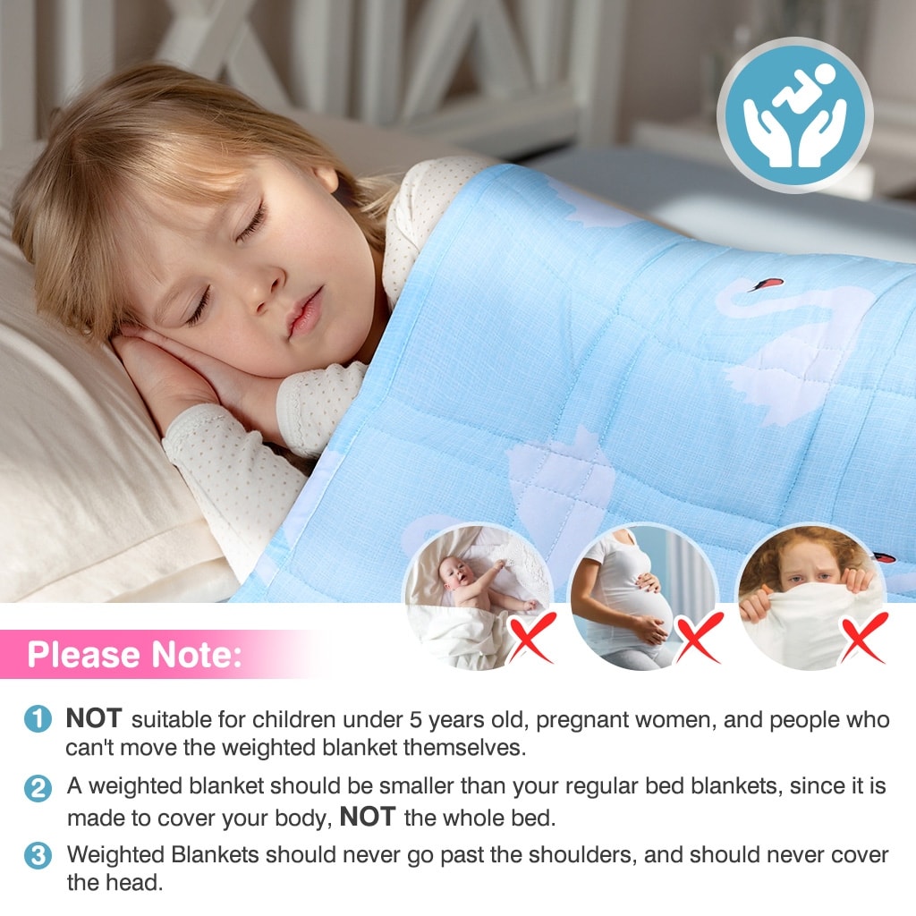 LANGRIA Weighted Blanket for Kids Cool Heavy Blanket Made of Microfiber Fabric Materials