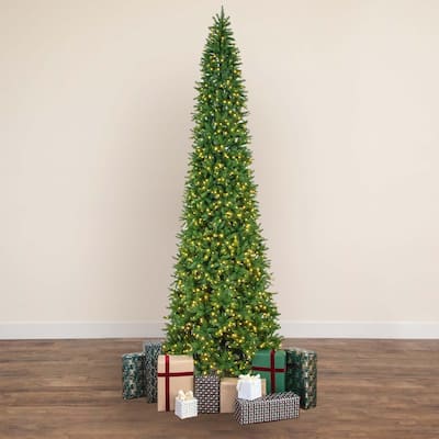 Pre-Lit Mountain Pine Artificial Christmas Tree - 14' - Warm White LED Lights