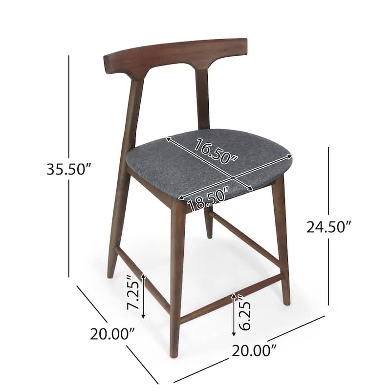 Mugo Upholstered 24.5 Inch Counter Stools by Christopher Knight Home