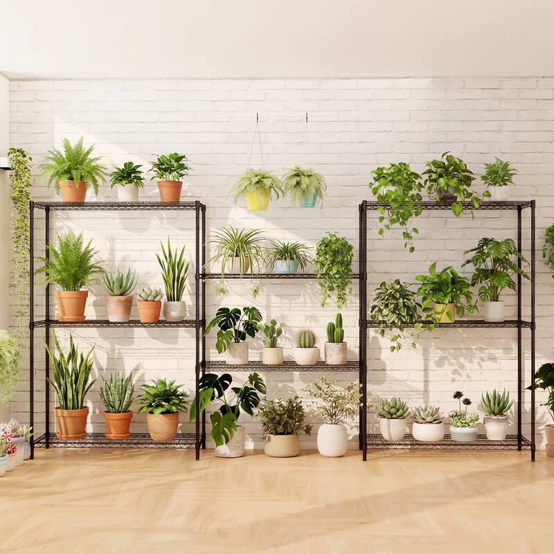 Gymax 4-Tier Metal Storage Shelving Unit Heavy-Duty Adjustable Utility