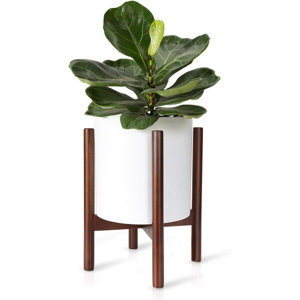 Plant Stand Wood Flower Pot Holder, 10 inch(Plant Pot NOT Included