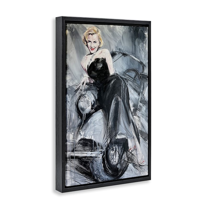 Stupell Timeless Fashion Woman Framed Floater Canvas Wall Art Design By Lucille Lee