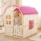 preview thumbnail 14 of 18, Costway Outdoor Kids Playhouse with Openable Door Windows for Home - See Details