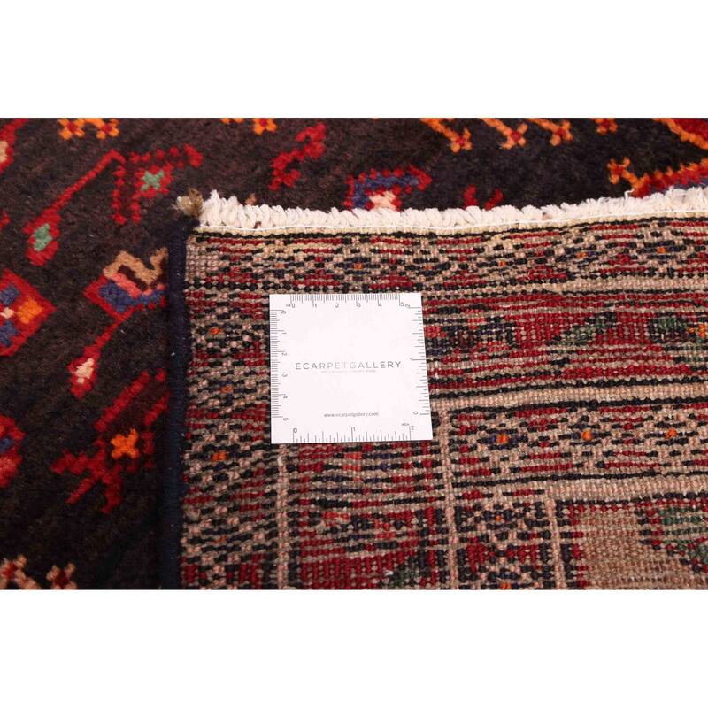 ECARPETGALLERY Hand-knotted Anadol Black, Red Wool Rug - 4'5 x 8'0