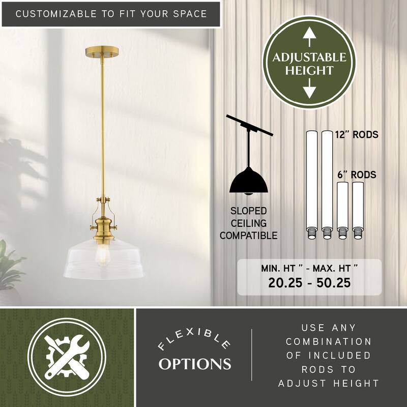 Vaxcel Lighting P0430 Beloit 12" Wide Pendant