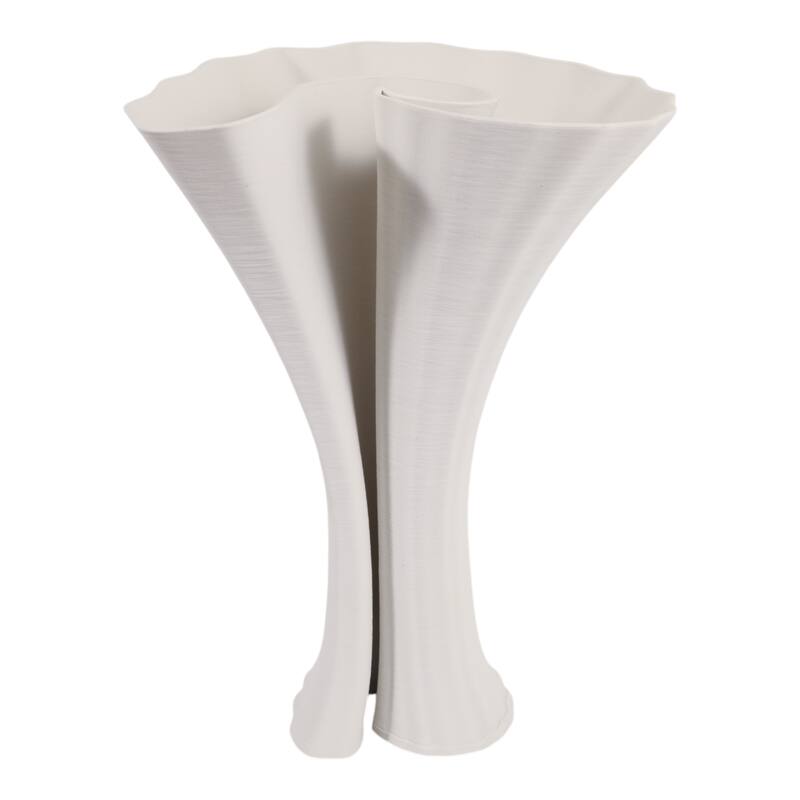 Stoneware Decorative Vase Modern Sculptural Elegant Curved Silhouette