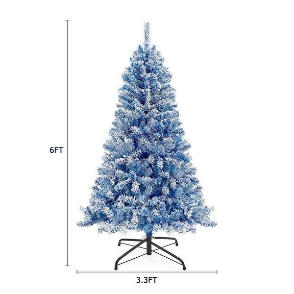 6FT Pre-Lit Hinged Artificial Fir ChristmasTree with 750 Branch Tips X-mas