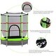 preview thumbnail 5 of 9, Green 55" Round Exercise Jumping Trampoline w/ Safety Pad - 55" x 64" (D x H)