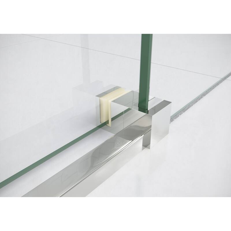 Glass Warehouse 64 in. x 78 in. Sliding Frameless Shower Door with Square Hardware