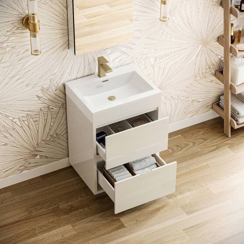 Fresca Senza 24" Single Vanity Set with Wood Cabinet and Acrylic