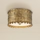 preview thumbnail 8 of 10, Hunter Valdaz Brushed Luxe Gold 3 Light Flush Mount - Kitchen, Dining Room, Bedroom, Office - Modern/Contemporary, Transitional