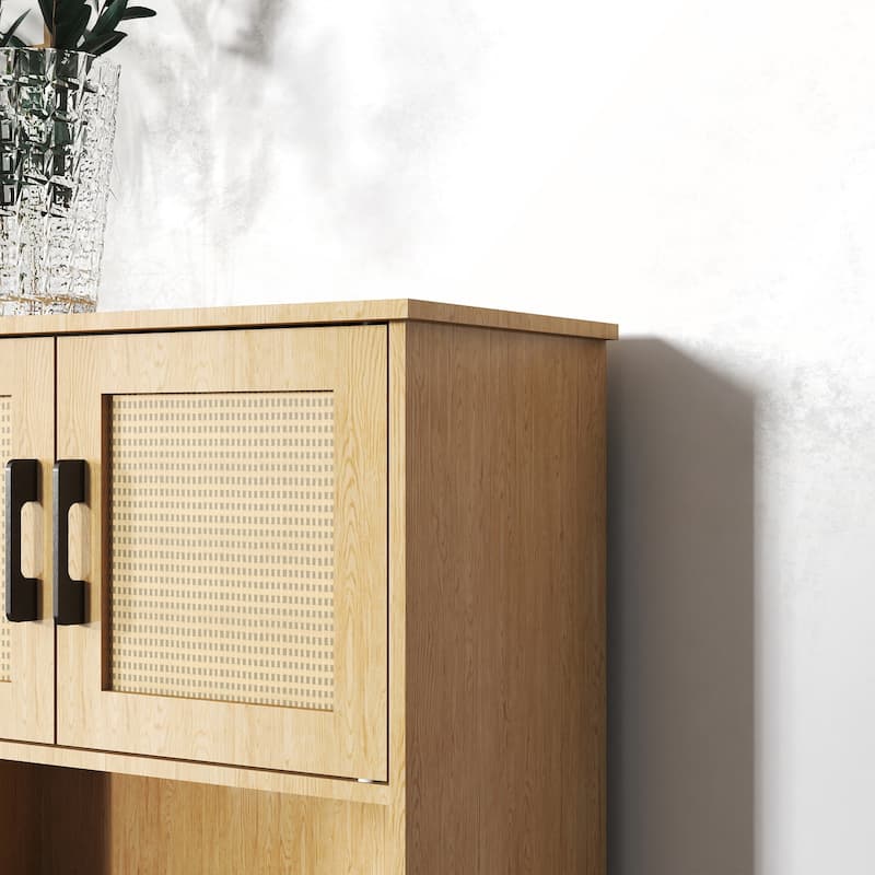 Mid-Century Modern 4-Door Storage Cabinet