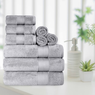 Superior Turkish Cotton 9 Piece Solid Plush Heavyweight Towel Set