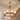 Rustic Wagon Wheel Chandelier Round Wood Farmhouse Chandeliers with Seeded Glass Shade