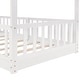 preview thumbnail 11 of 14, Modern Style Wood Bunk Bed with Guardrials, Convertible Ladder and Slide, Solid Construction, White