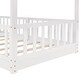 preview thumbnail 24 of 25, Solid Wood Twin Over Twin Size Low Bunk Bed with Slide and Ladder