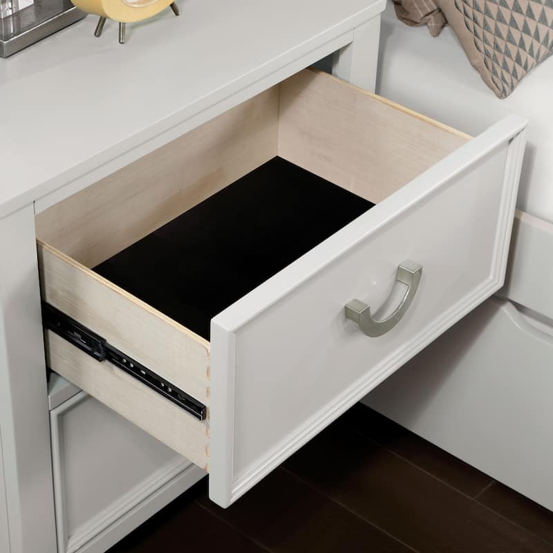 Furniture of America Wynter Modern 3-Piece White Wood Kid's Platform Bedroom Set