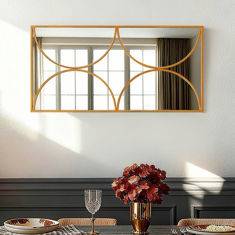 47.2" Modern Decorative Wall Mirror - Antique Gold