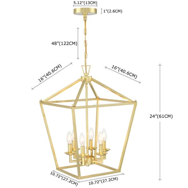 6 Soft gold Light Pendant 16"x16"x24" On Sale Bed Bath & Beyond