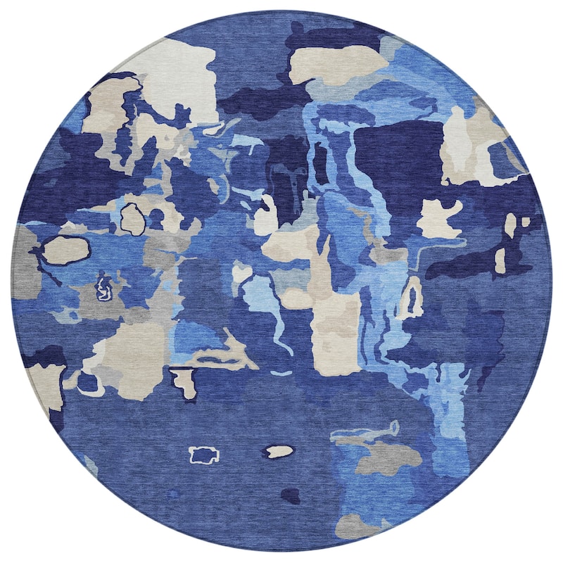 Machine Washable Indoor/ Outdoor Abstract Glam Chantille Rug