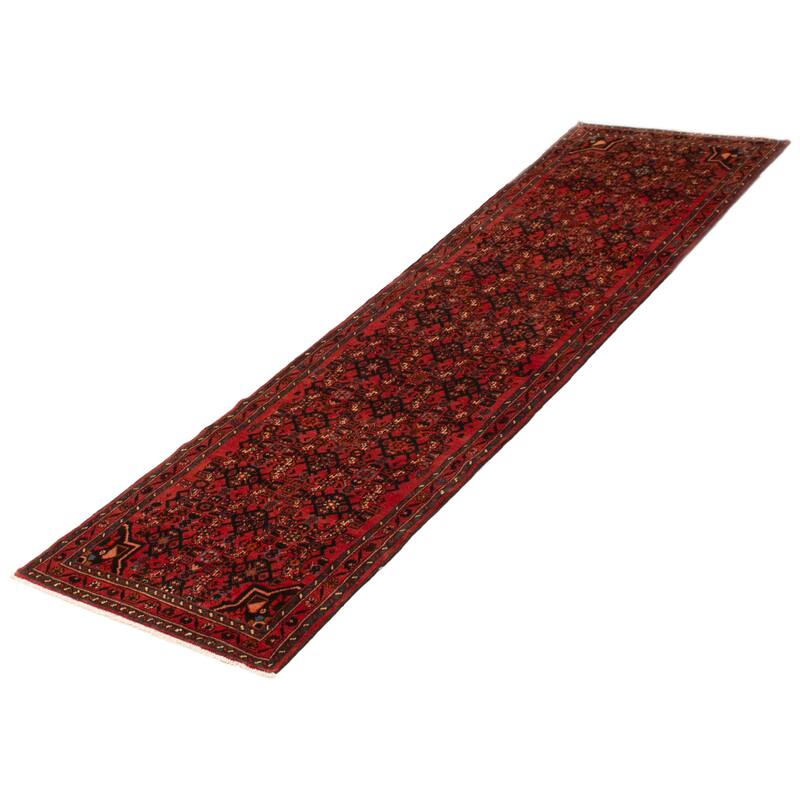 ECARPETGALLERY Hand-knotted Andelz Red Wool Rug - 2'10 x 10'1