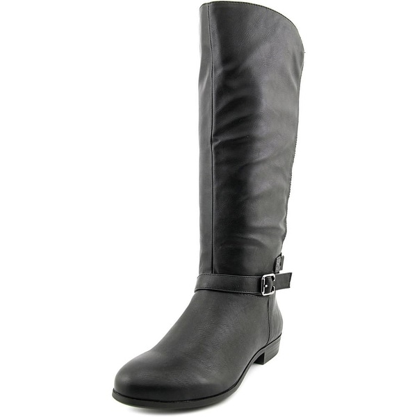 Style & Co Faee Wide Calf Round Toe Synthetic Mid Calf Boot