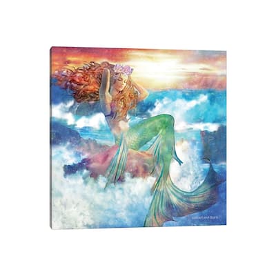 iCanvas "Sunset Mermaid" by Bluebird Barn Canvas Print