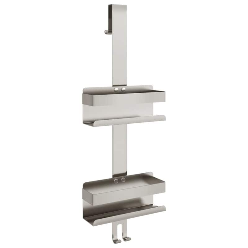 vidaXL Hanging Shower Caddy Shelf Storage Bathroom Brushed 304 Stainless Steel