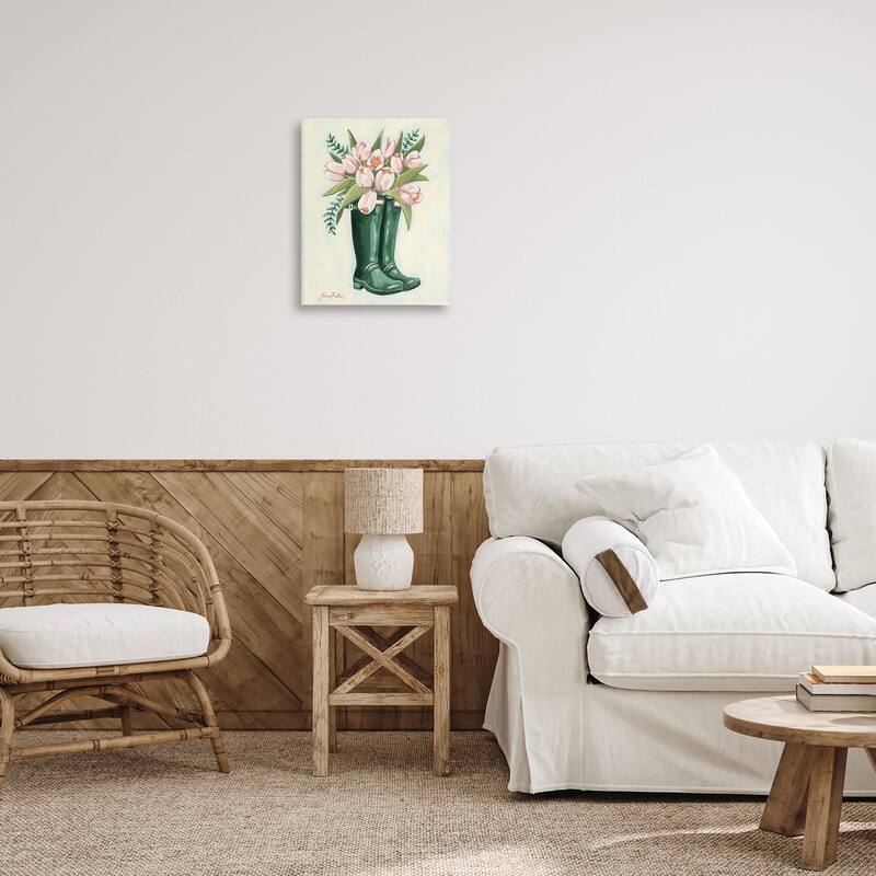 Stupell Tulips in Rain Boots Canvas Wall Art Design By Sara Baker