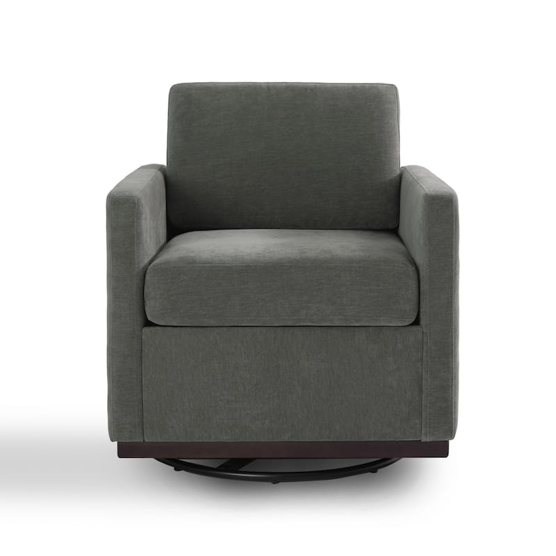 uixe Modern Upholstered Swivel Accent Chair with Pocket Spring Seat