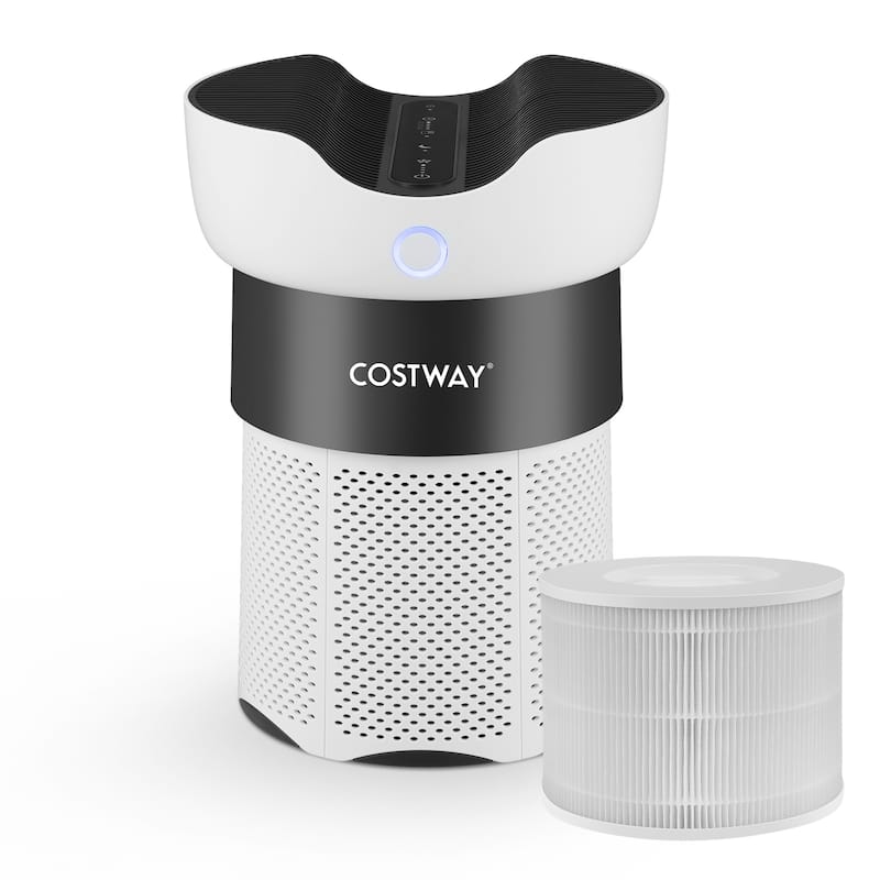 3-in-1 H13 True HEPA Activated Carbon Air Purifier Replacement Filter - 7.5" x 7.5" x 6"
