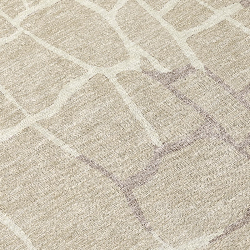 Machine Washable Indoor/ Outdoor Abstract Webby Chantille Rug