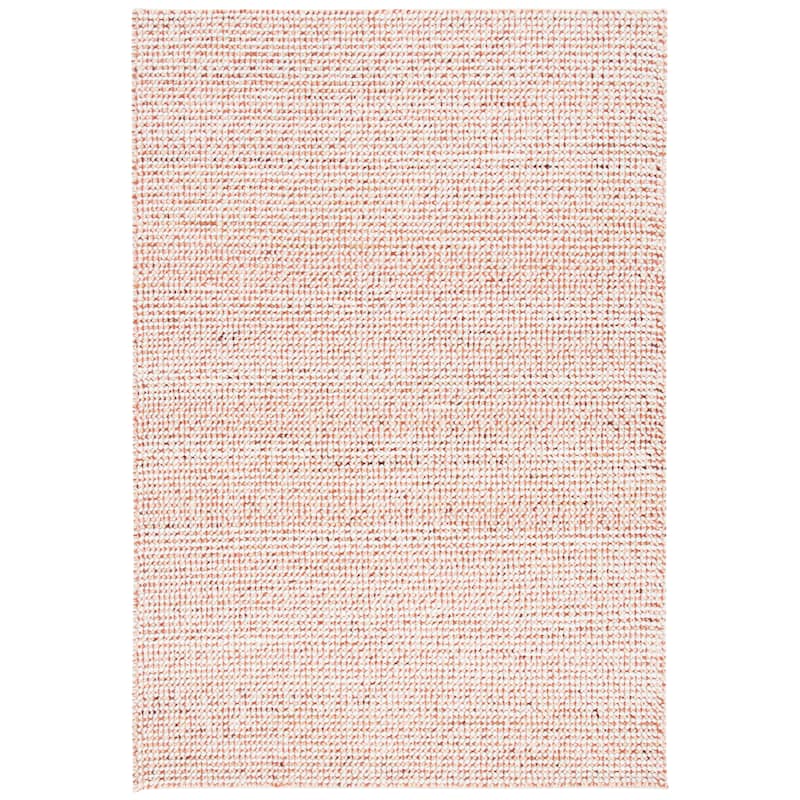 SAFAVIEH Handmade Vermont Coretta Wool Rug - 6' Square - Ivory/Rust