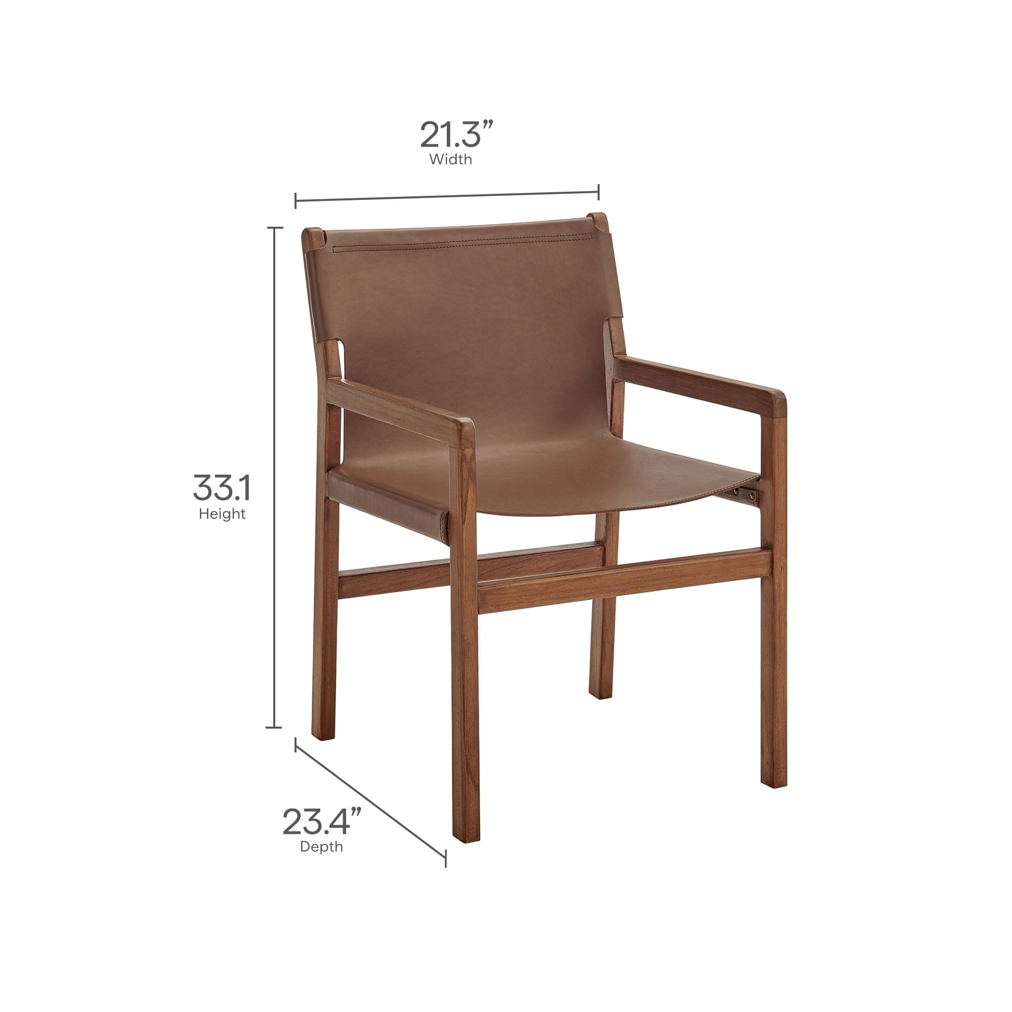Orín Leather Dining Chair - Overstock - 43032227