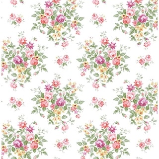Seabrook Designs Floral Bouquet Prepasted Wallpaper - Bed Bath & Beyond ...