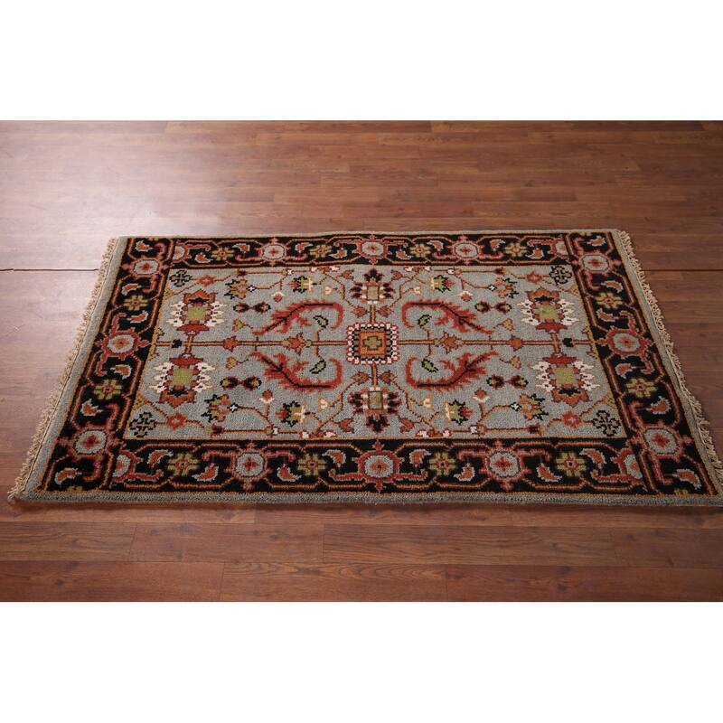 Lilian Oriental Foyer Rug Hand-Knotted Wool Carpet - 3'0"x 5'0"