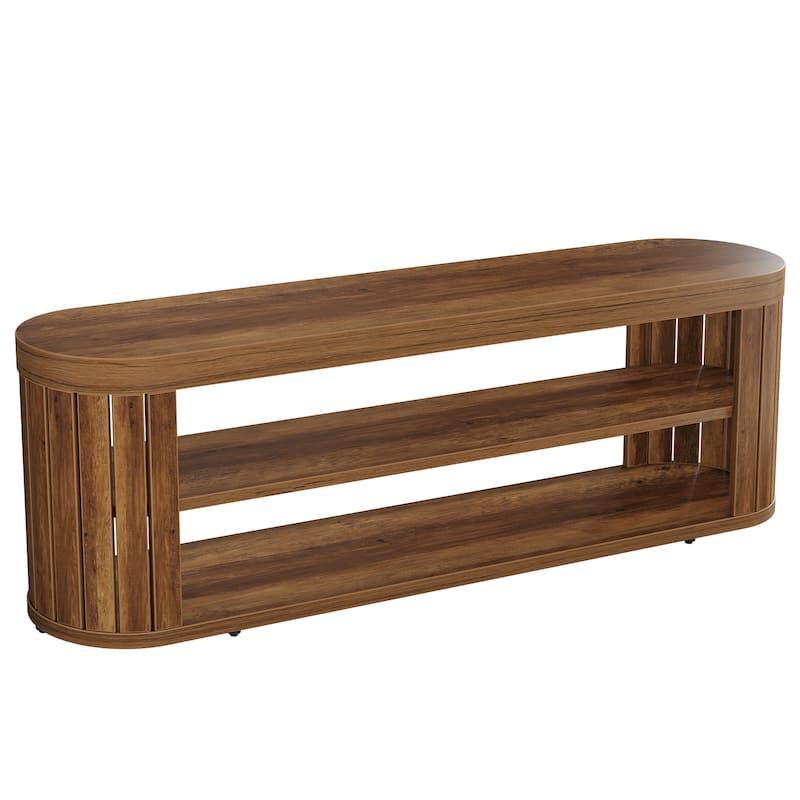 TV Stand, Storage Shelf Media Console, Living Room Bedroom Entertainment Center Accent Television Stand