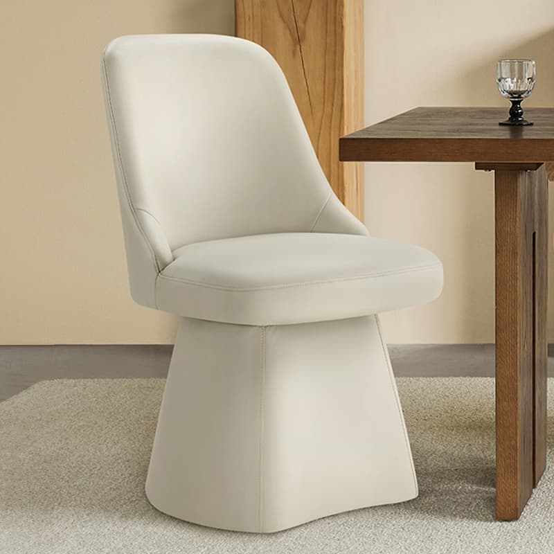 Anna Upholstered Swivel Armless Dining Chair for Kitchen Living Room