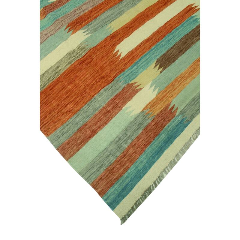 Winchester Flatweave Adron Rust/Ivory Rug - 6'4" x 9'8"