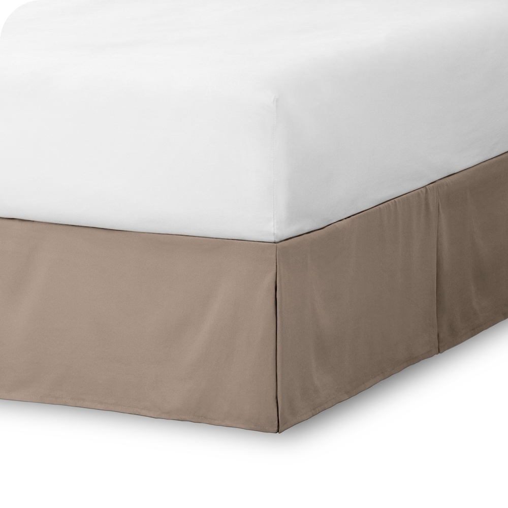 LEVTEX HOME 16 in. Faux Linen California King Bed Skirt