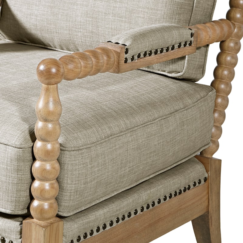 Madison Park Donohue Turned Wood Frame Armchair