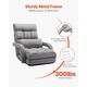 preview thumbnail 5 of 10, 2-in-1 Foldable Floor Chair Bed with 5-Position Adjustable Backrest - 25.2" x 24" x 27.2"