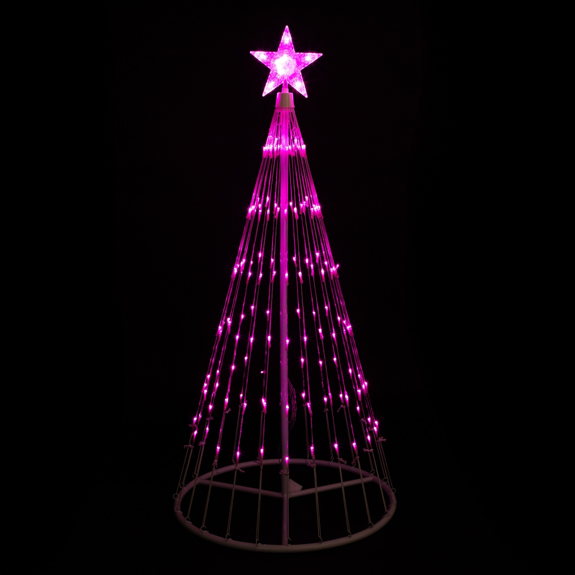 4' Pink LED Lighted Show Cone Christmas Tree Outdoor Decoration
