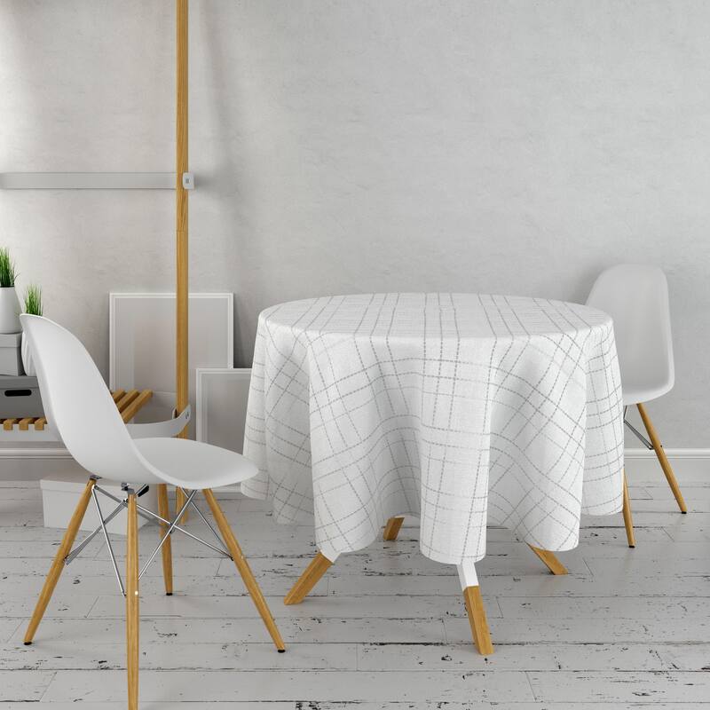 Fabstyles Winter Plaid High Quality Cotton Tablecloth