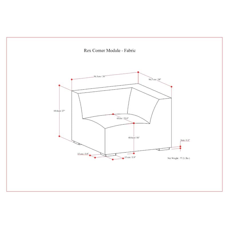 WYNDENHALL Biggs Corner Sofa Module