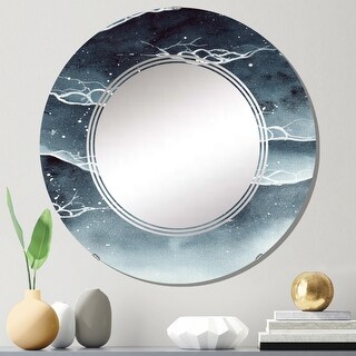 Designart 'Navy Blue Ocean Waves With White Seafoam' Nautical & Coastal ...