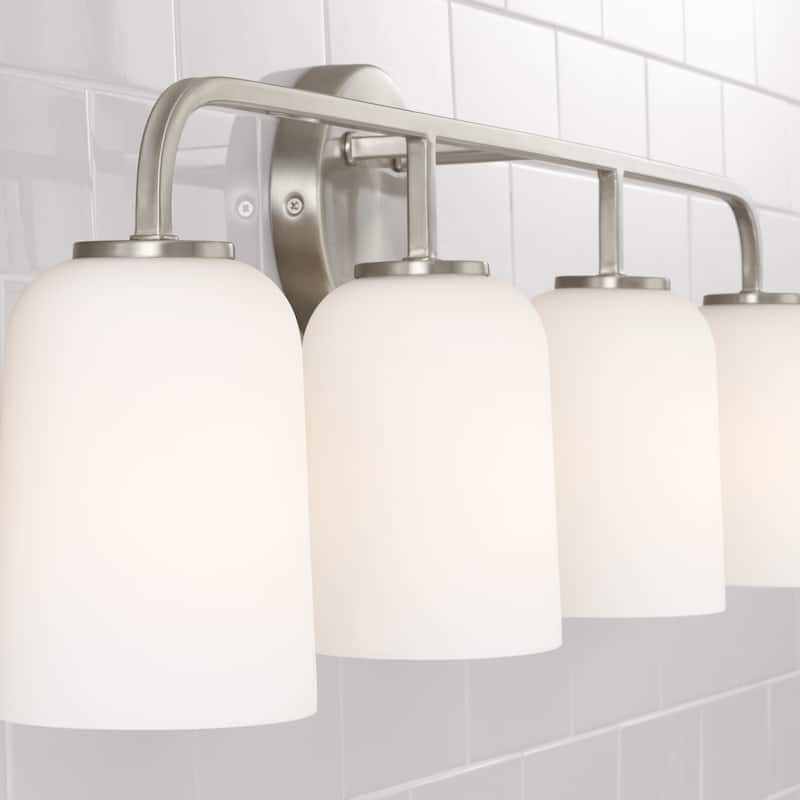 Lawson 4-light Bath/ Vanity Fixture w/ Soft White Glass