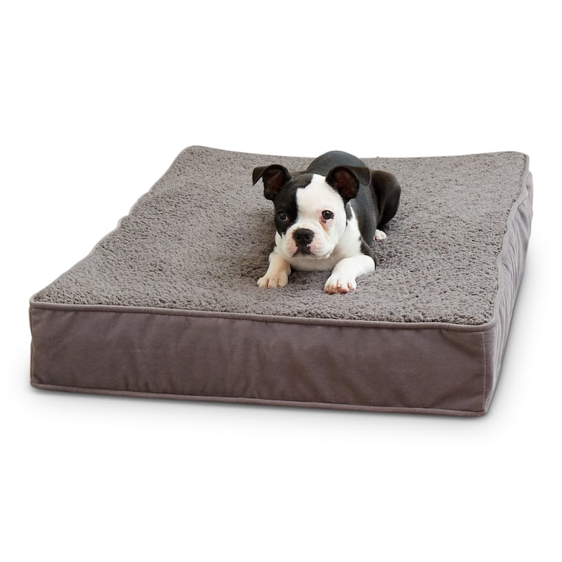 Happy Hounds Oscar Orthopedic Sherpa Dog Bed - Small(36"x24") - Gray
