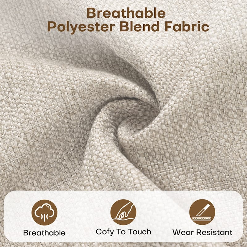 26" Upholstered Counter Height Swivel Bar Stool, Counter Stools with Solid Wood Legs - 39.37"H x 22.44"D x 21.65"W