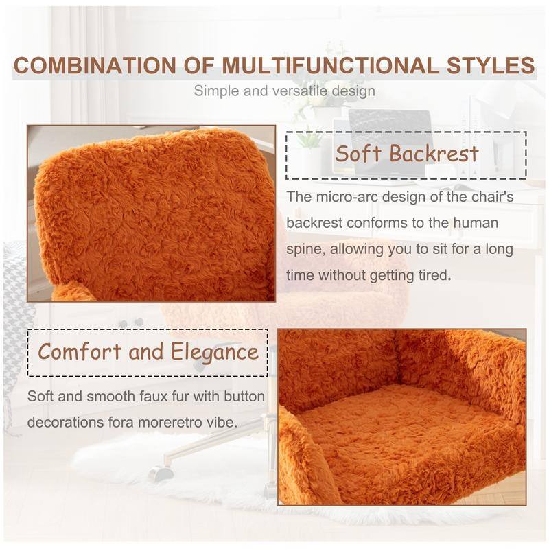 Metal Swivel Home Upholstered Office Chair